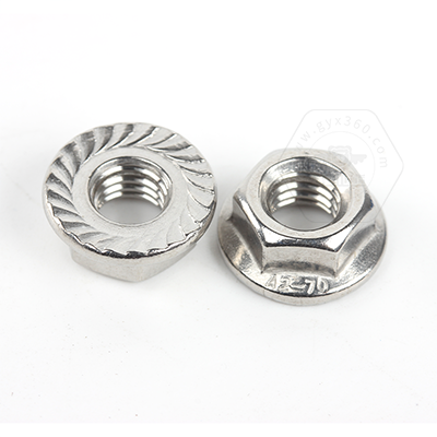 <a href=http://www.aqxhllw.com/ target='_blank'>工業(yè)熊</a>304不銹鋼A2-70六角法蘭螺母帶齒DIN6923